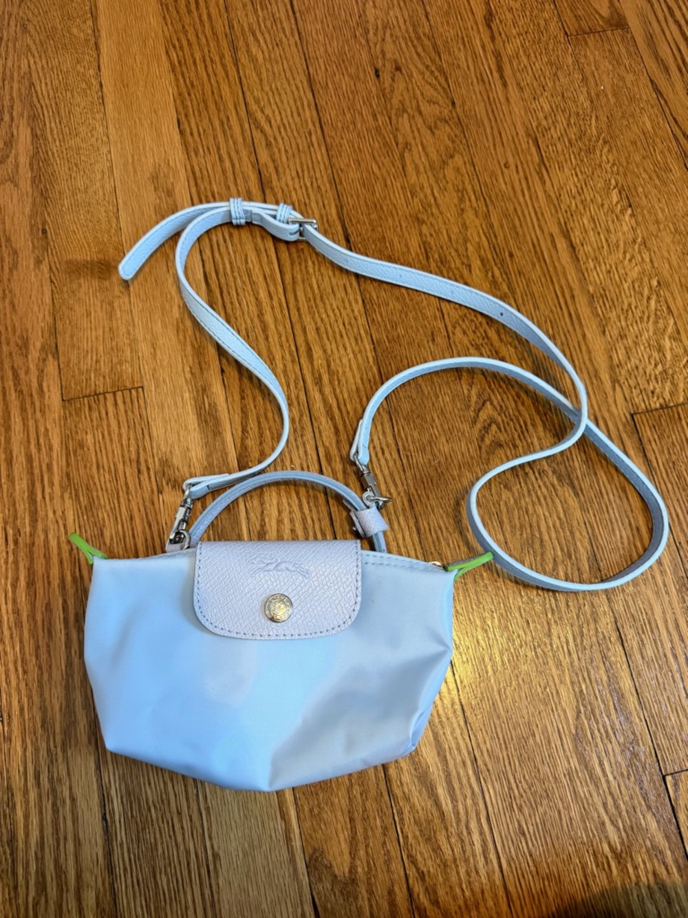 Mini Light Blue Crossbody Bag by Longchamp